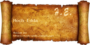 Hoch Edda névjegykártya